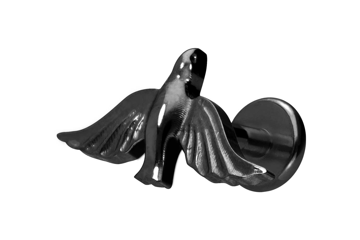 Titan Labret Piercing mit Innengewinde TAUBE